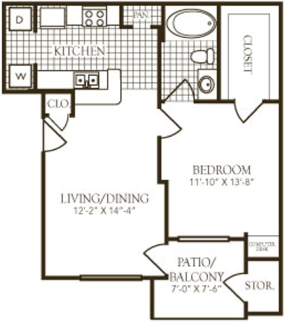 Floor Plans of Silverleaf Apartments in Ft Worth, TX